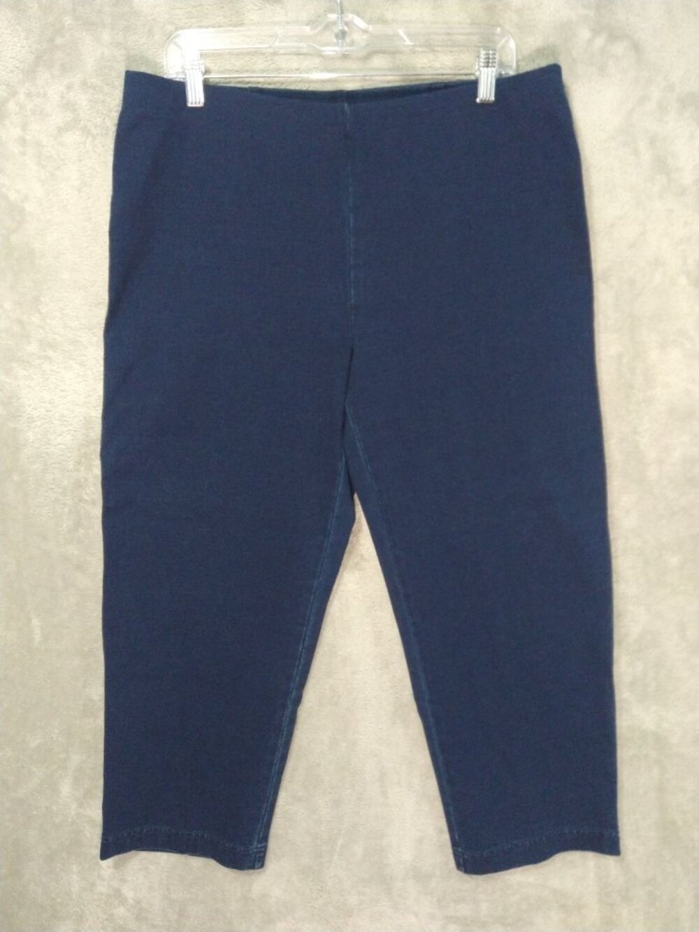 Pure J Jill Jeans Womens Medium Blue Denim Indigo Pull On Stretch Taper Leg